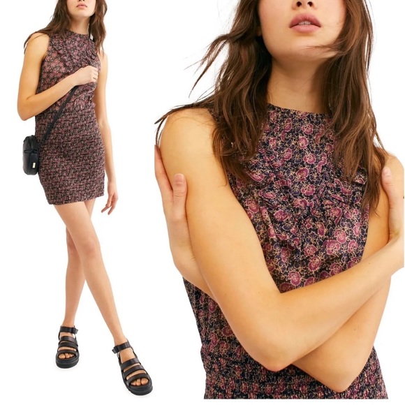 Free People I’m Your Favourite floral Mini Dress - Picture 3 of 6
